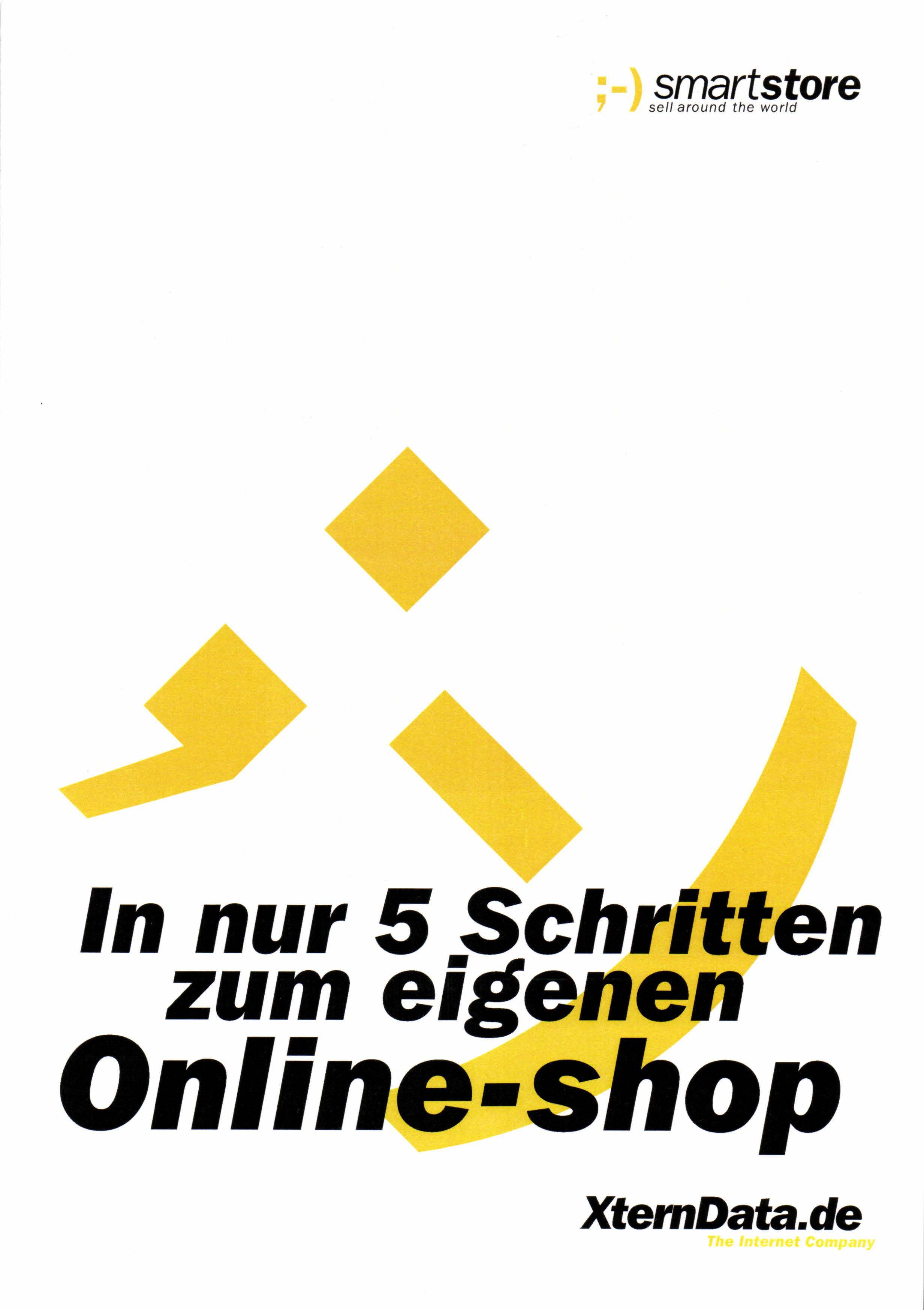 Our first product data sheet "In just 5 steps to your own online store".