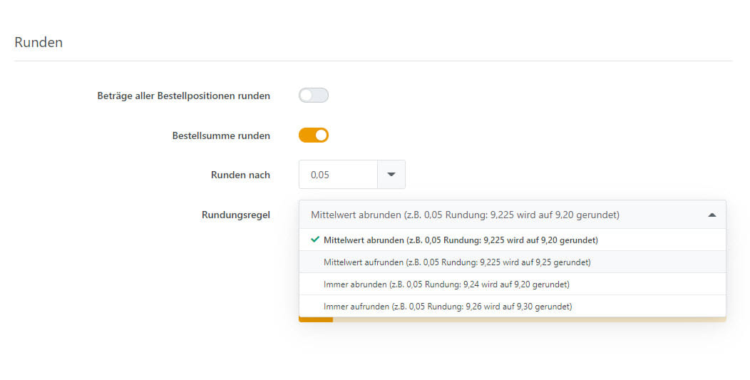 Runden in Smartstore