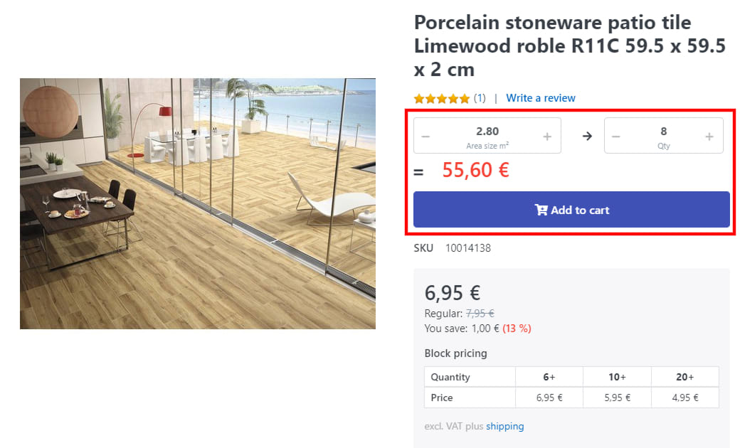 Berechnung Fliesenpaket