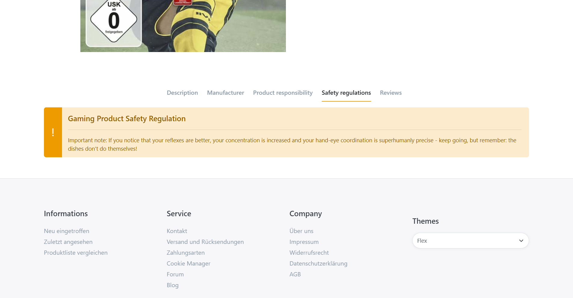 Display text modules in the product frontend