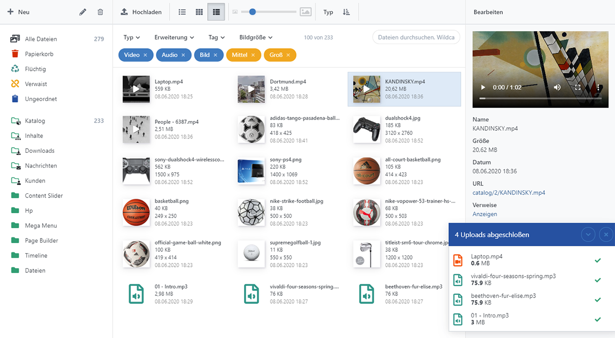 Media Manager Datei-Exlplorer Media Manager Datei-Exlplorer